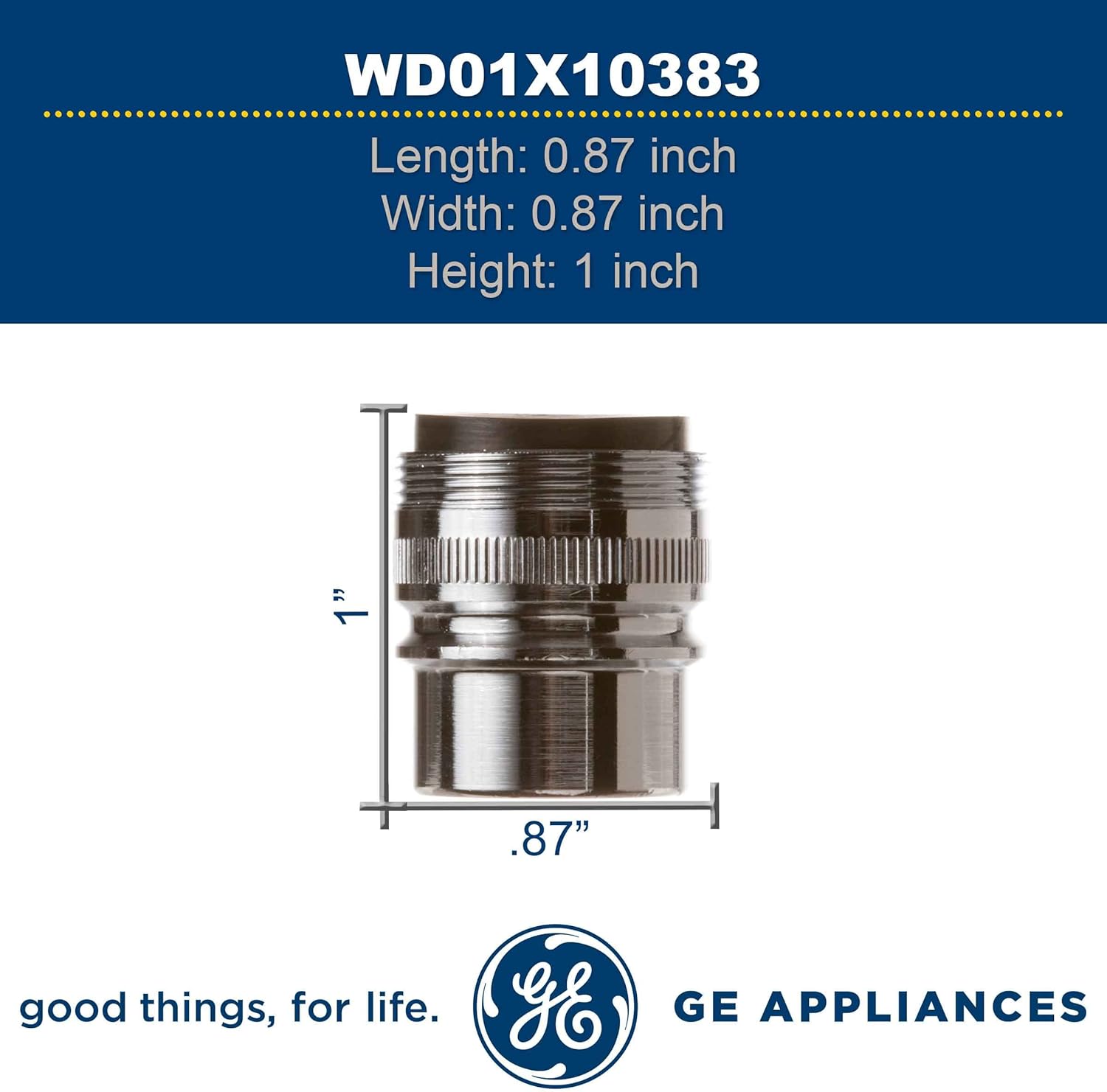 GE WD01X10383 Genuine OEM Hose Connector for GE Dishwashers