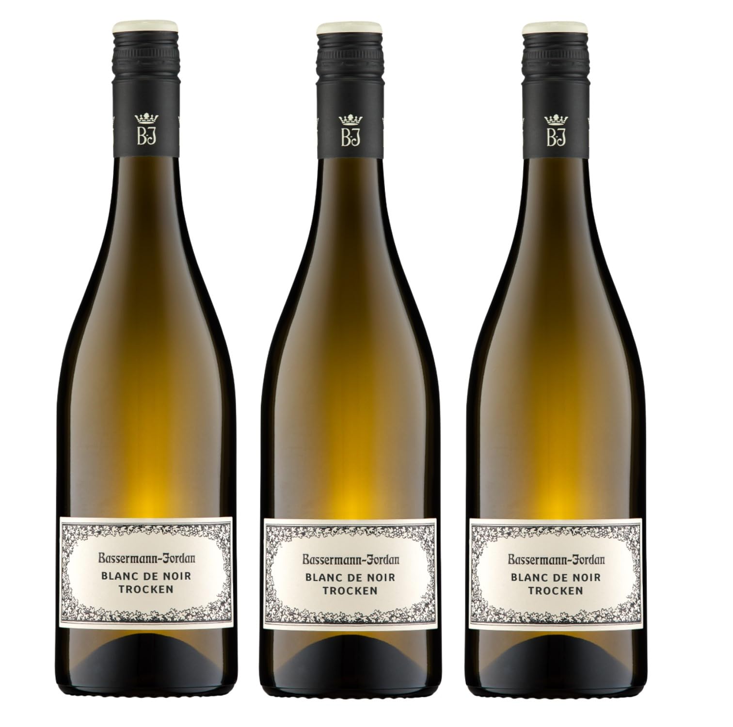 Bassermann-Jordan Blanc de Noir Weisswein Wein Trocken Pfalz Deutschland Inkl. FeinWert E-Book (3 x 0,75l)