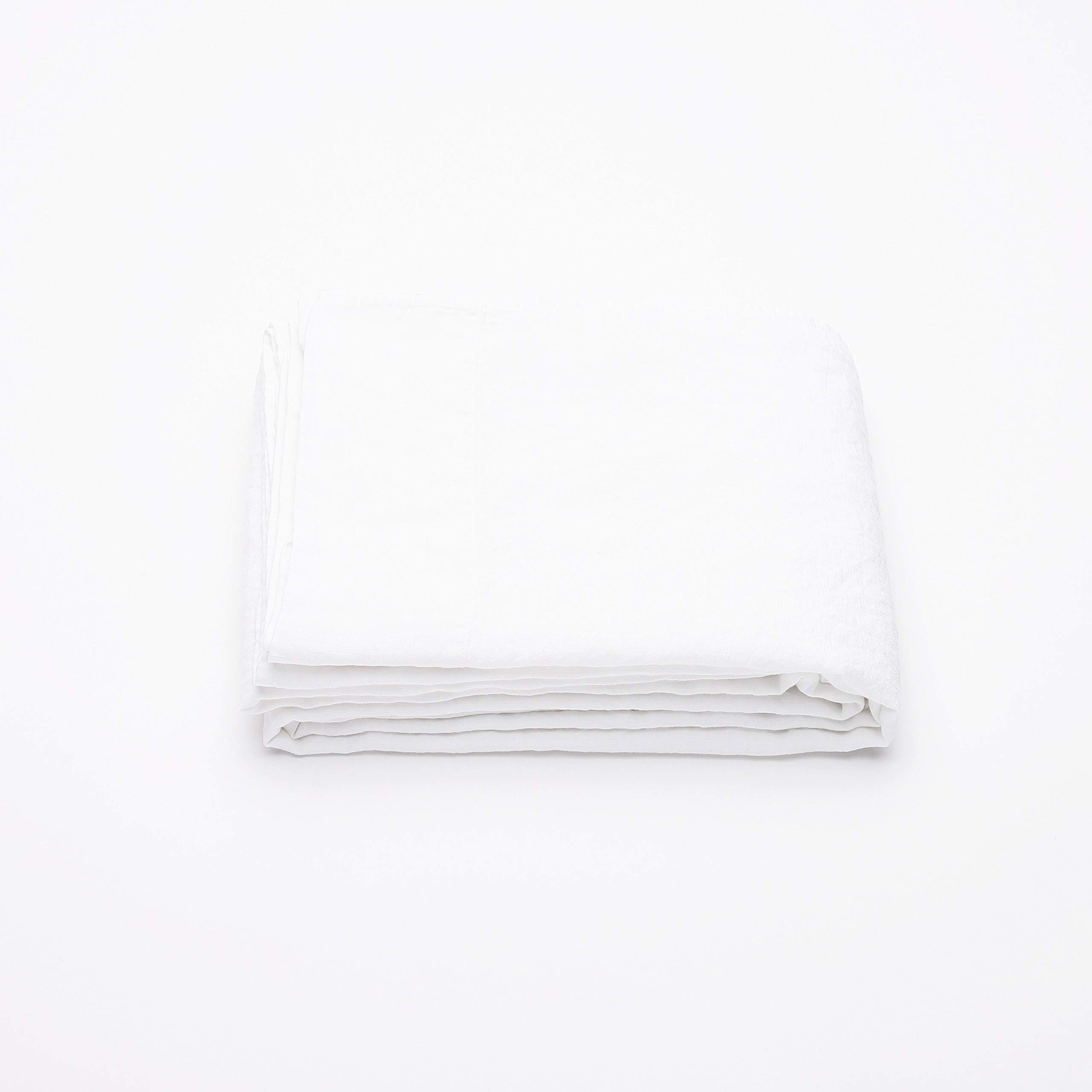 Drap en lin haut de gamme Linenme collection washed écru 230x275 cm
