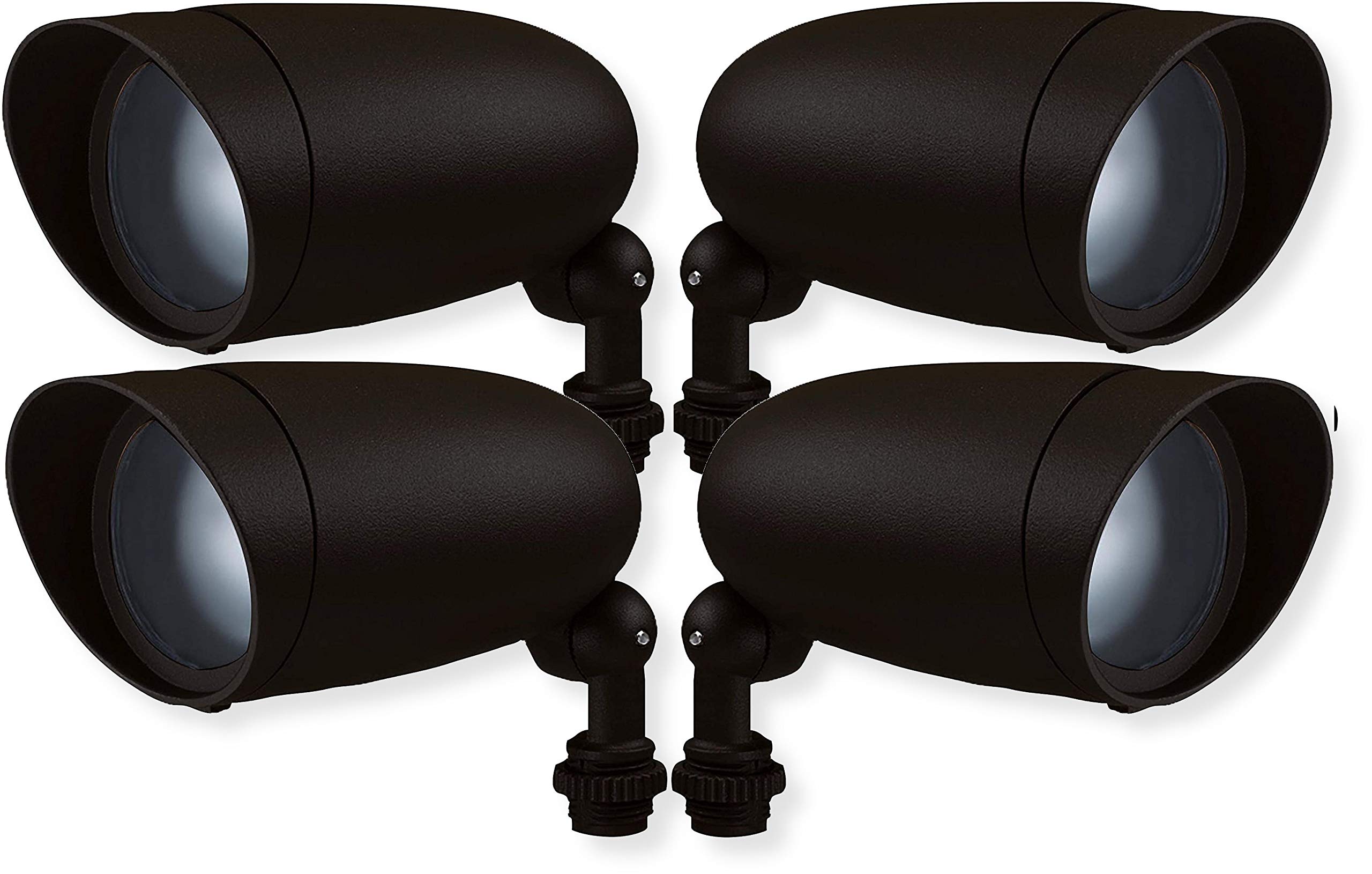 Nuvo 76-646 7" PAR20 Outdoor Flood Lights in Dark Bronze Finish, 6.25" Length, 2.75" Width, 50 Watts, Incandescent Lamp, PAR20 Bulb, Medium Bulb Base, Replaceable Light Source (Pack of 4)