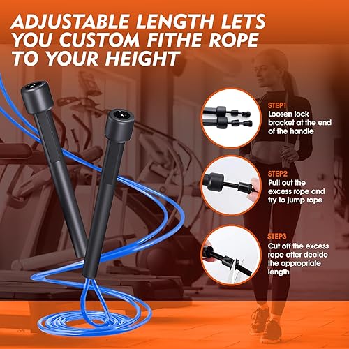 Miniatura 3 de Paquete de 14 cuerdas ajustables de PVC para entrenamiento cardiovascular, cuerda de saltar versátil para mujeres, hombres y niños, regalo de