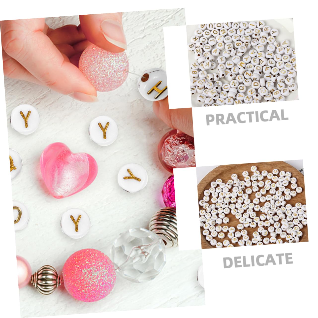 Operitacx 4000piezas Abalorios De Acrílico Letras Para Joyería Perfectos Para Pulseras Collares y Accesorios De Manualidades