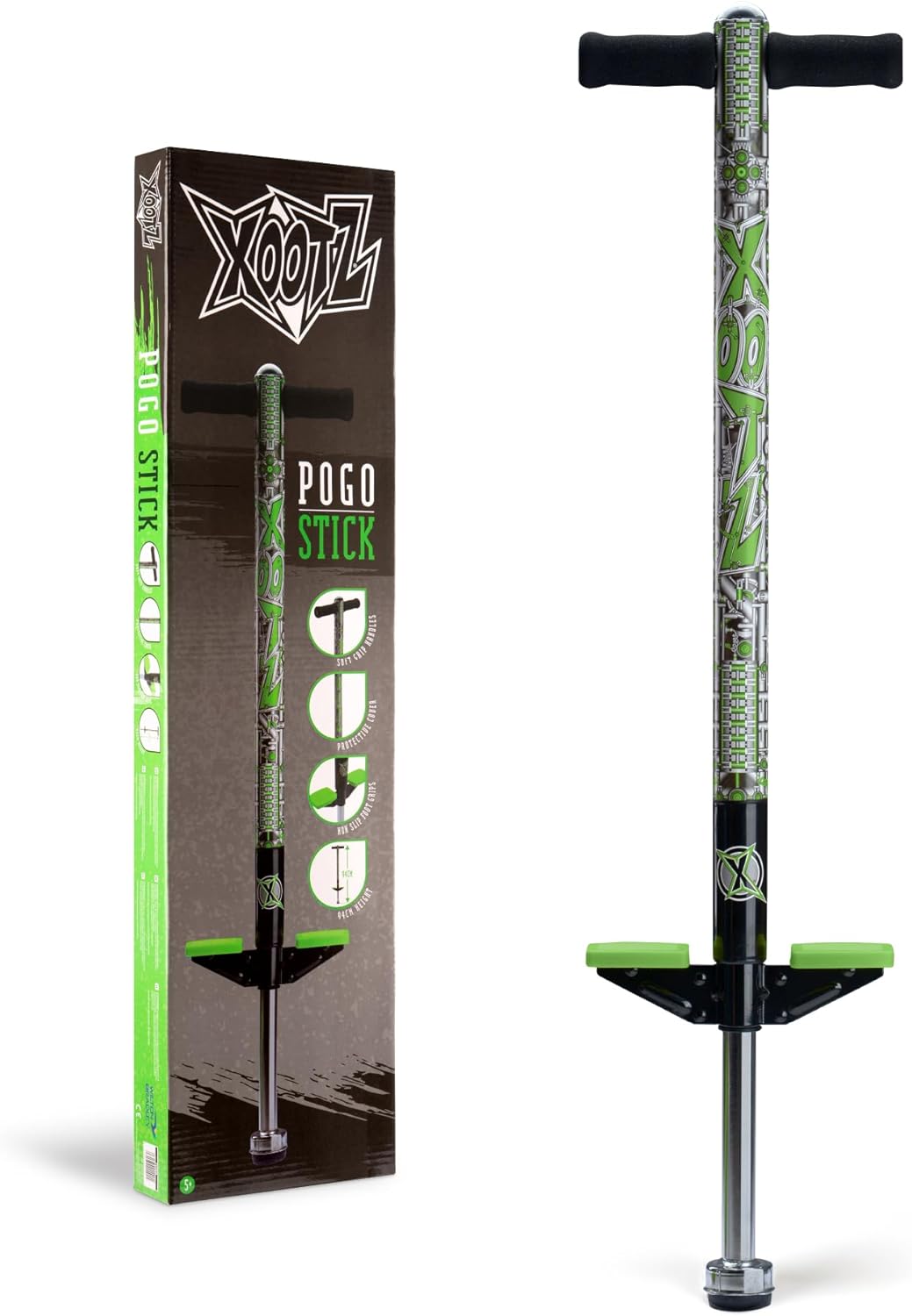 Xootz Pogo Stick | Industrial Design for Kids, Boys and Girls, Soft Foam Handlebars, Ages 5+, Up to 35kg