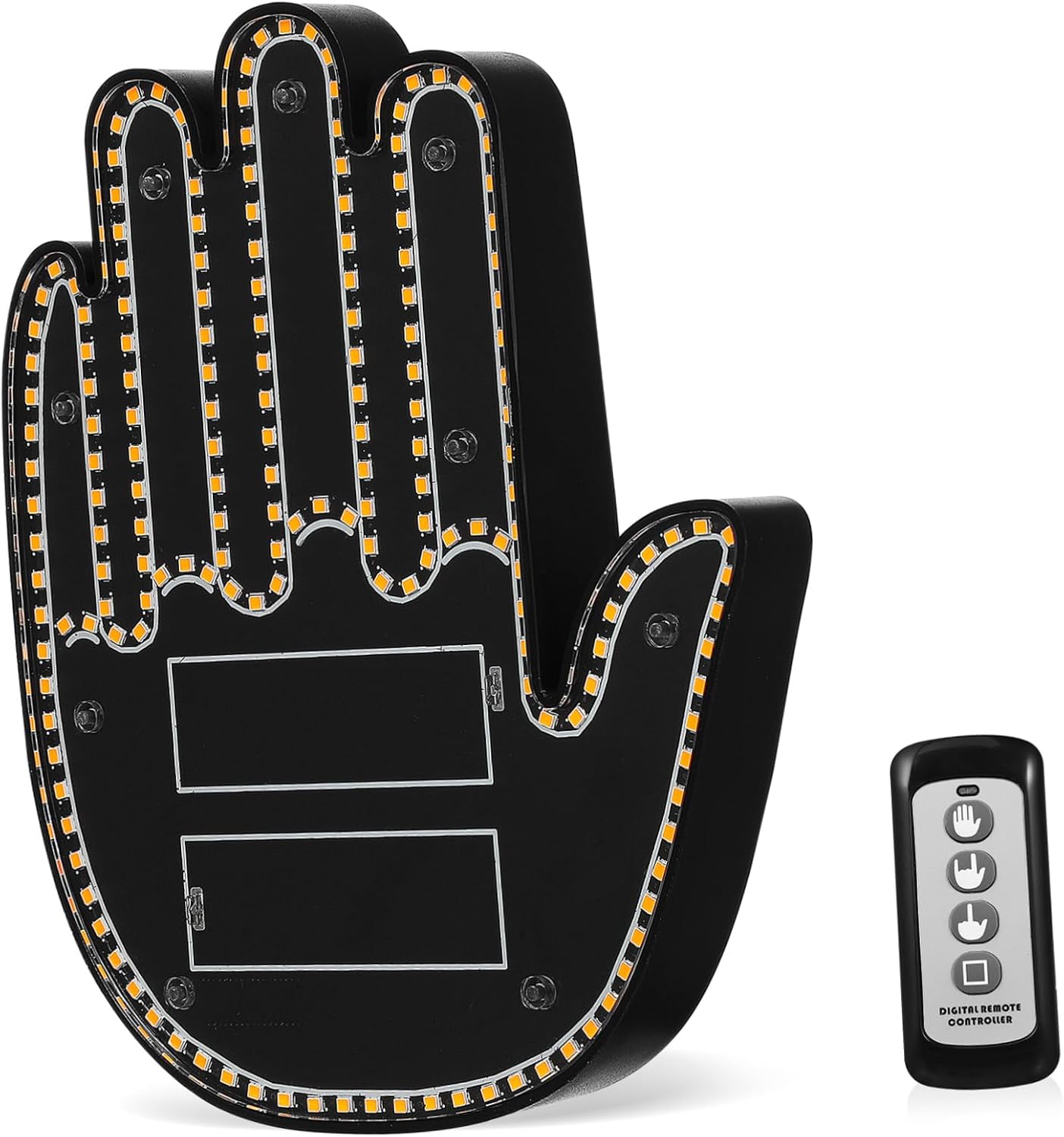 ARTIBETTER Car Hand Light for Car The Gesture Sign Finger Light The Gesture Show Your Led Hand for Window Plastic Turn Signal