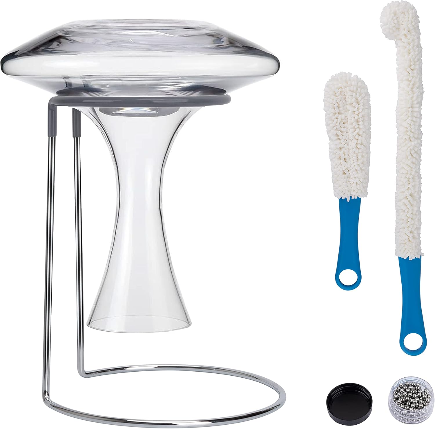 Buy Wine Decanter Drying Stand with Rubber Coated Top to Prevent