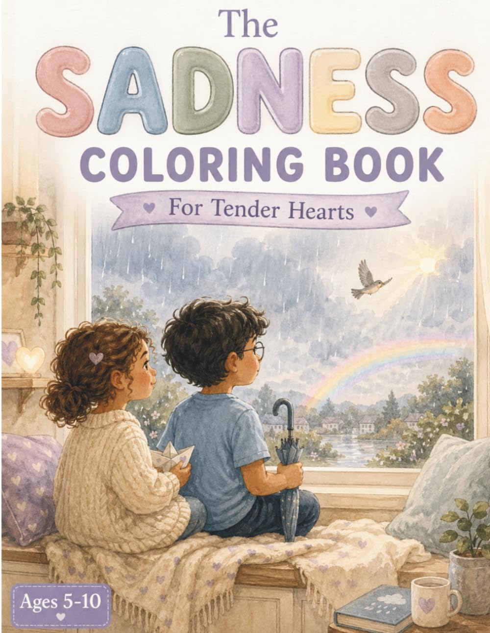 The Sadness Coloring Book for Kids: Mindfulness Activities for Pet Loss, Missing Someone, Big Goodbyes & Tender Hearts (Big Feelings + Mindfulness Coloring Books for Kids 4-10)