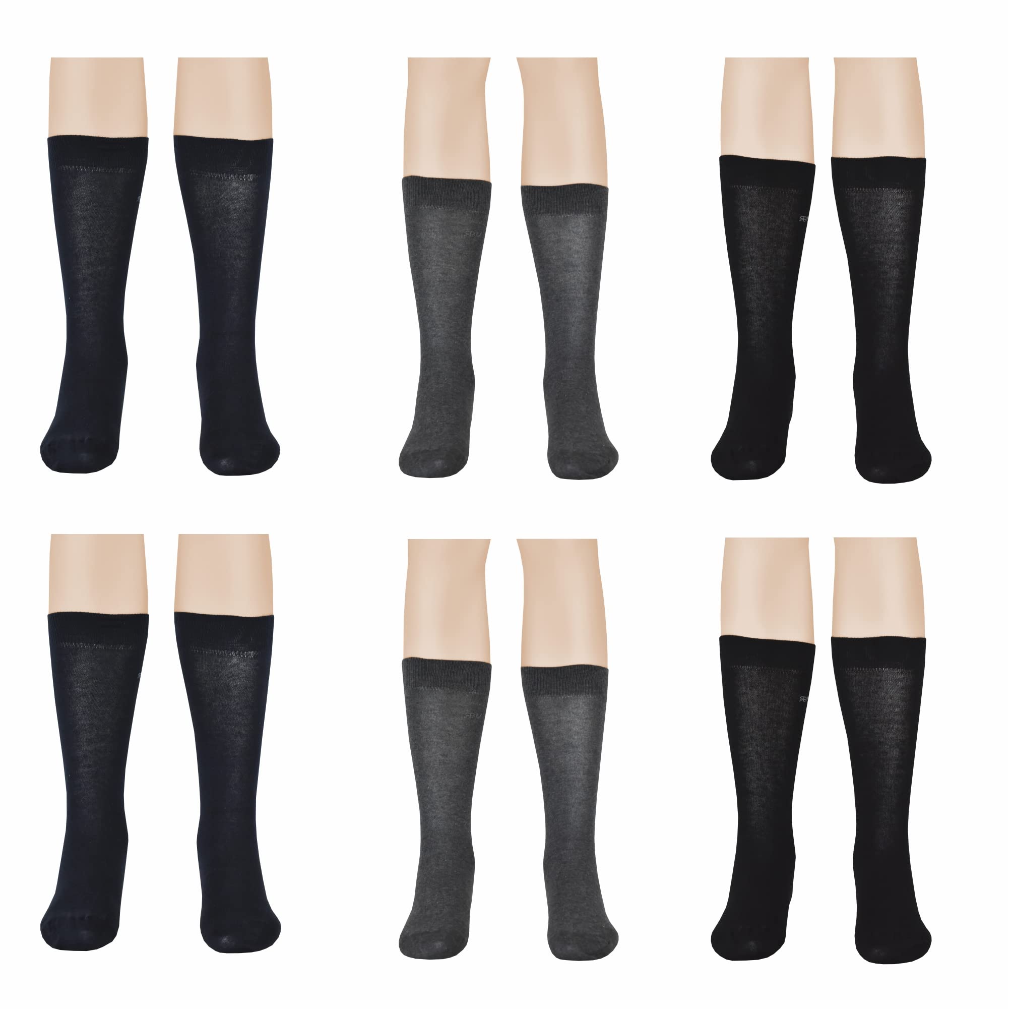Renato Balestra 6 Paia - Calze Invernali in Cotone da Uomo Varie Altezze - Vari colori - Non stringono - Punte e talloni rinforzati