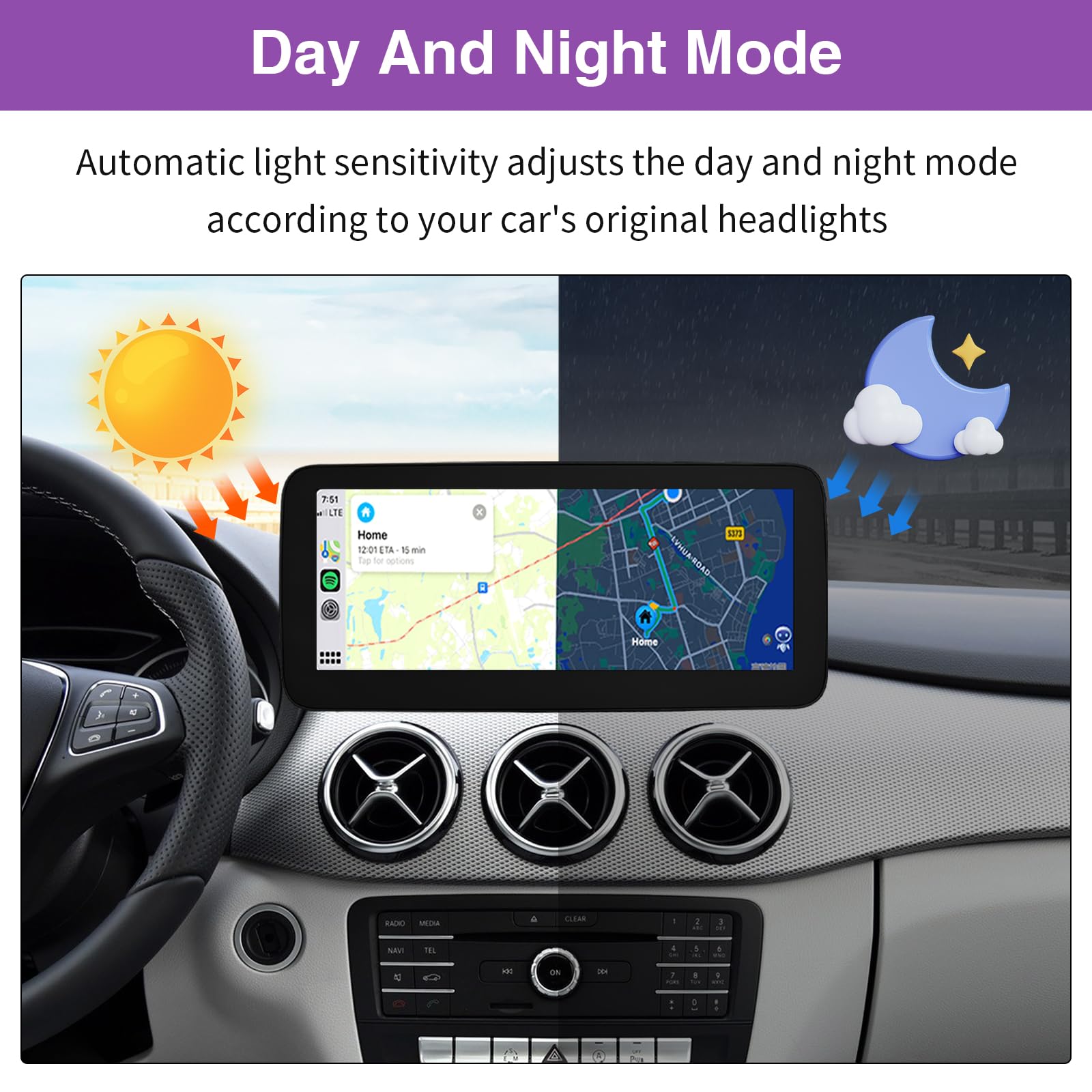 Ninetom 10,25 Zoll Autoradio-Touchscreen für 2011-2012 BMW X3/X4 Serie