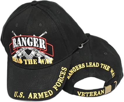 Army Rangers Lead The Way Black Hat Cap 