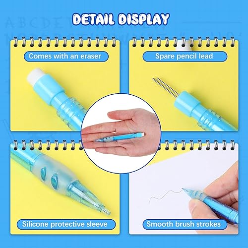 Miniatura 3 de Gersoniel Mini lápices mecánicos surtidos de 0.028 in con mini borradores, mini bolígrafos de papelería para el hogar, oficina, suministros