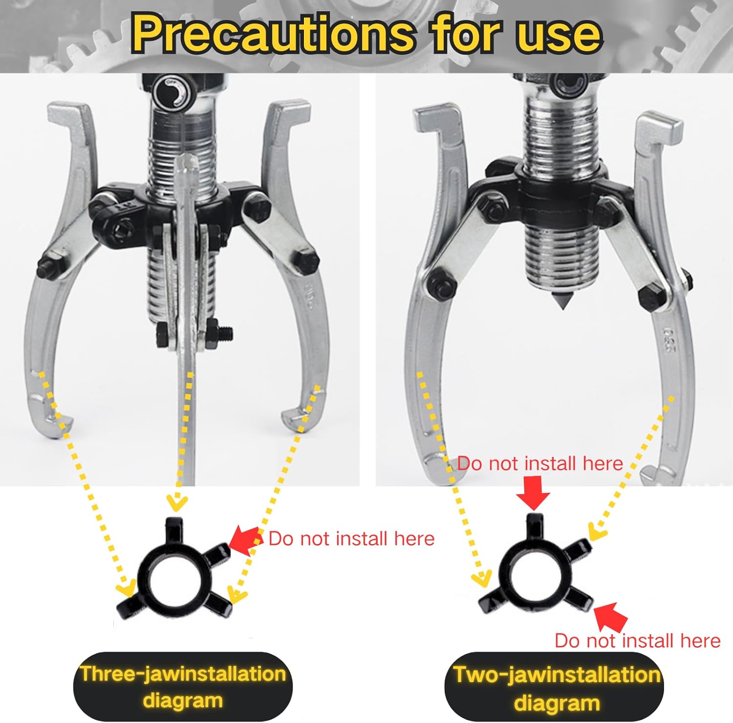 20T Hydraulic Gear Puller Set Wheel Bearing Puller Kit Pulling Separator for Wheel Hubs Rotors Car Axles Pulleys Brake Heavy Duty Mechanical Repair