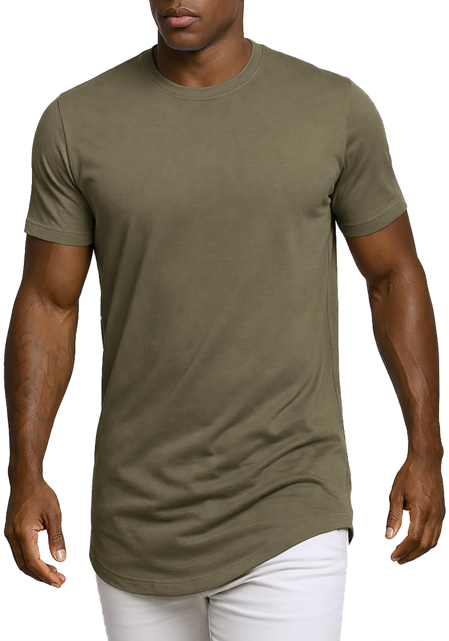 Leif Nelson T-Shirt Herren Sommer Mit Rundhals-Ausschnitt, Regular Fit Aus 100% Baumwolle, Basic Männer T-Shirt, Casual