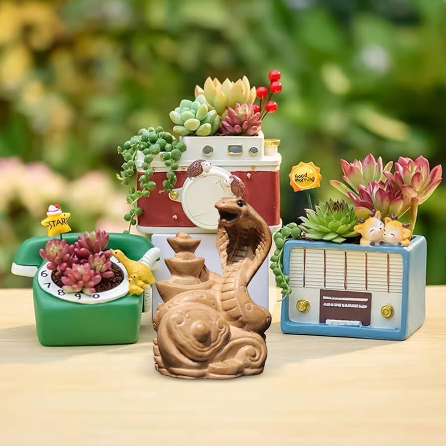 Amazon.co.jp: ヘビの置物、木製の蛇のフィギュア、手作りのヘビ