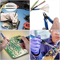 Vista 8 de Kit de soldador, temperatura ajustable 13 en 1 60 W, herramienta de soldadura electrónica con interruptor de encendido/apagado, 5 puntas