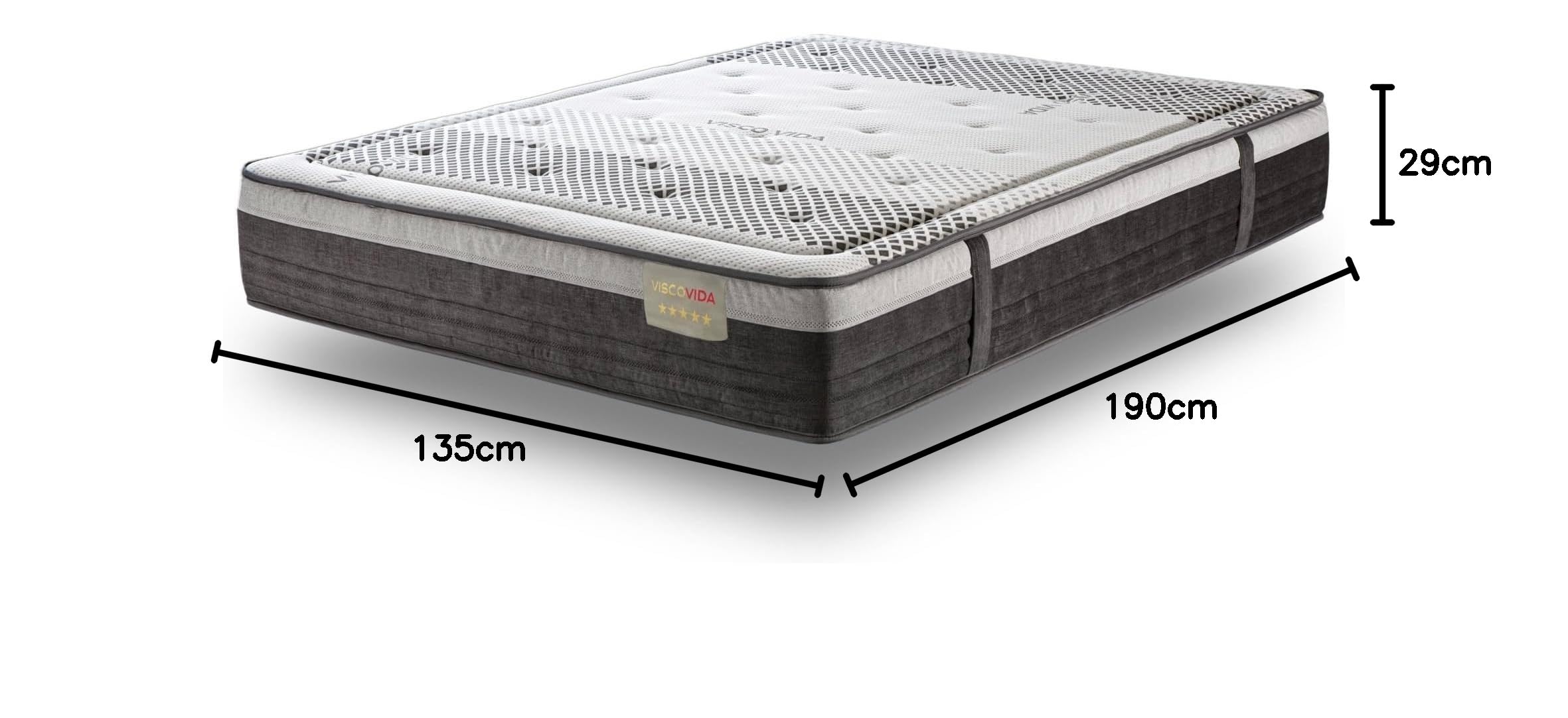 T-ORMU COLCHONES 150X190 VISCOELASTICOS Premium Firme – Colchón 150X190 Viscoelástico Firmeza Alta ± 29 CM Altura – Matrimonio – Traspirable Antialérgico Confortable Ergonómico Oeko-Tex