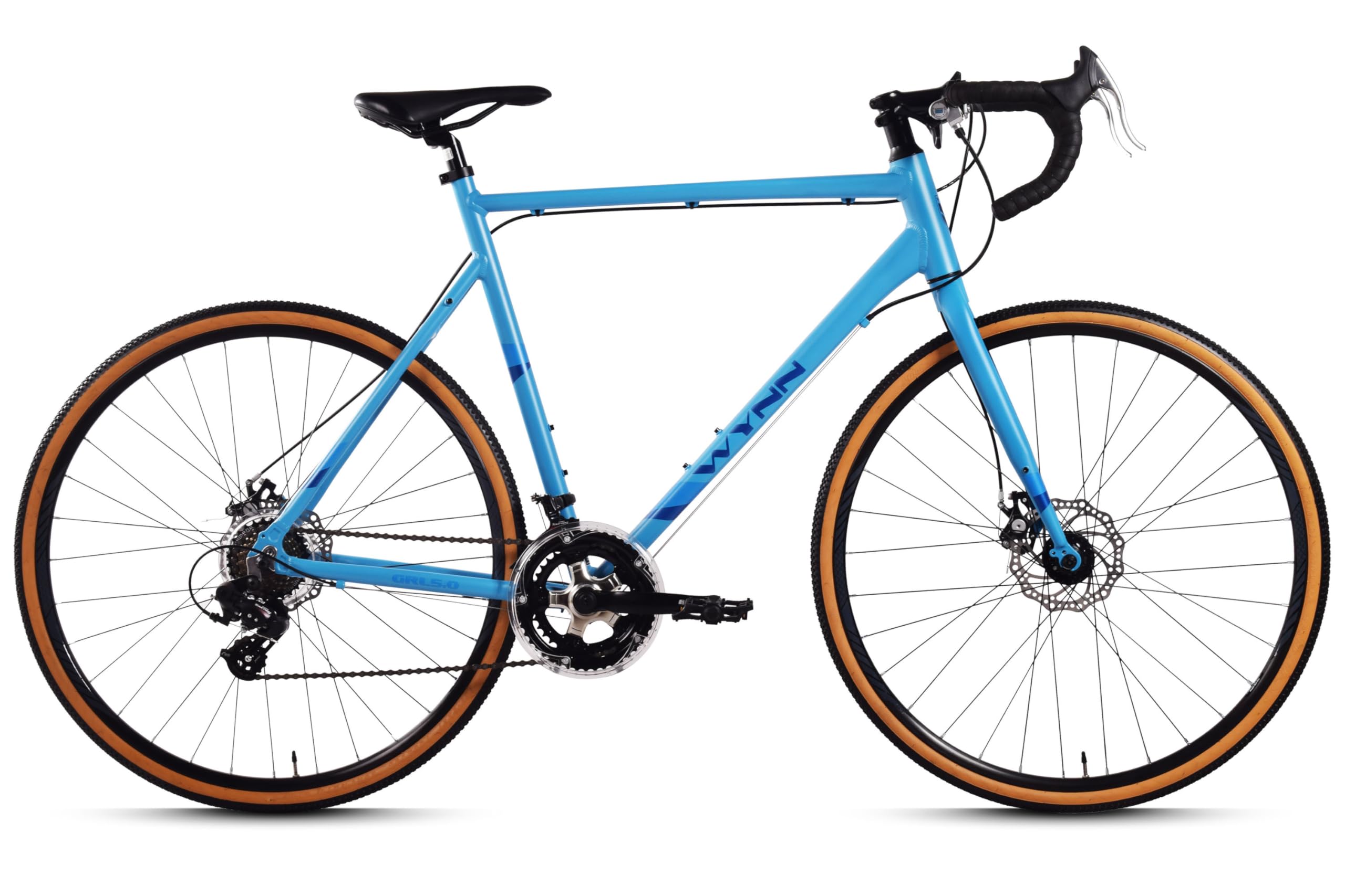 WYNN Gravel Bike 28 Inch GRL5.0 Blue Frame Height 51 cm Women Men 14 Speeds Sports & Outdoors