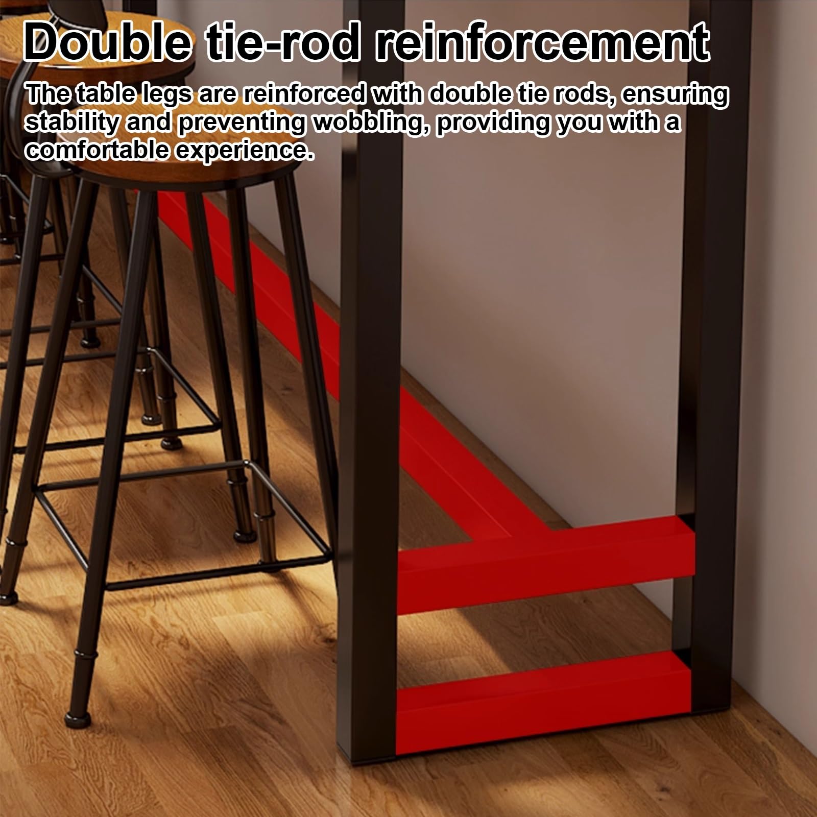 Table de bar d'extérieur, table haute de comptoir en bois massif, table de café, 5 cm d'épaisseur, table pour petits espaces