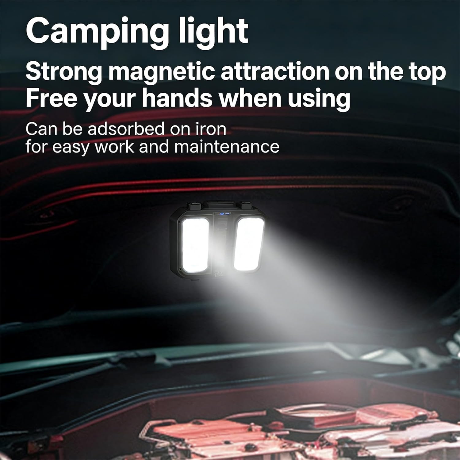 Foldable Solar Powered Led Camping Light Featuring 3000mah Energy Cell and Flexible Mount