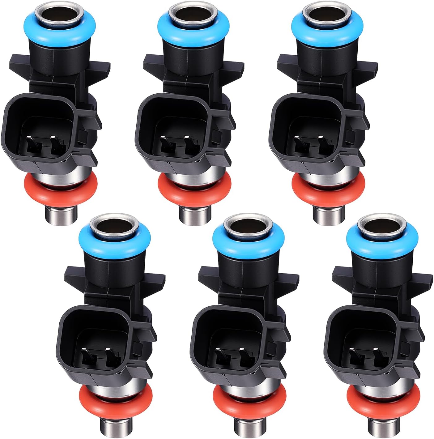 Fuel Injectors 0280158233 Fit for Chrysler 200/300 2011-2017, Fit for Dodge Challenger Charger, Fit for Jeep Grand Cherokee Wrangler, Fit for Ram 1500/2500/3500 3.6L Replaces# 05184085AC 4 Holes(6PCS)