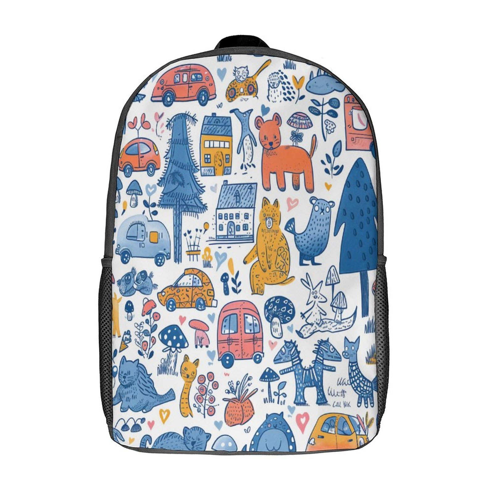 XIAOCHENG Truck Mochila Niña, Mochilas Escolares,Mochila Infantil Ajustar Con Bolsillos Laterales Y CorreaGran Capacidad Impermeable Mochila,Regalos Para Niñas Niños Y 17inch