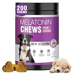 Calming Melatonin for Dogs 200 Pet Chews Calming Treats for Sleep Aid Sleeping Pills Puppy Melatonin Bites Support
