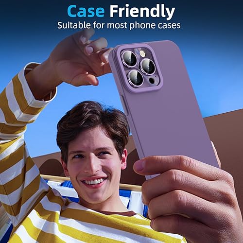 Miniatura 6 de YWXTW Protector de lente de cámara para iPhone 14 Pro MaxiPhone 14 Pro, gradiente láser de litografía fortalecimiento 5X Protector de pantalla de