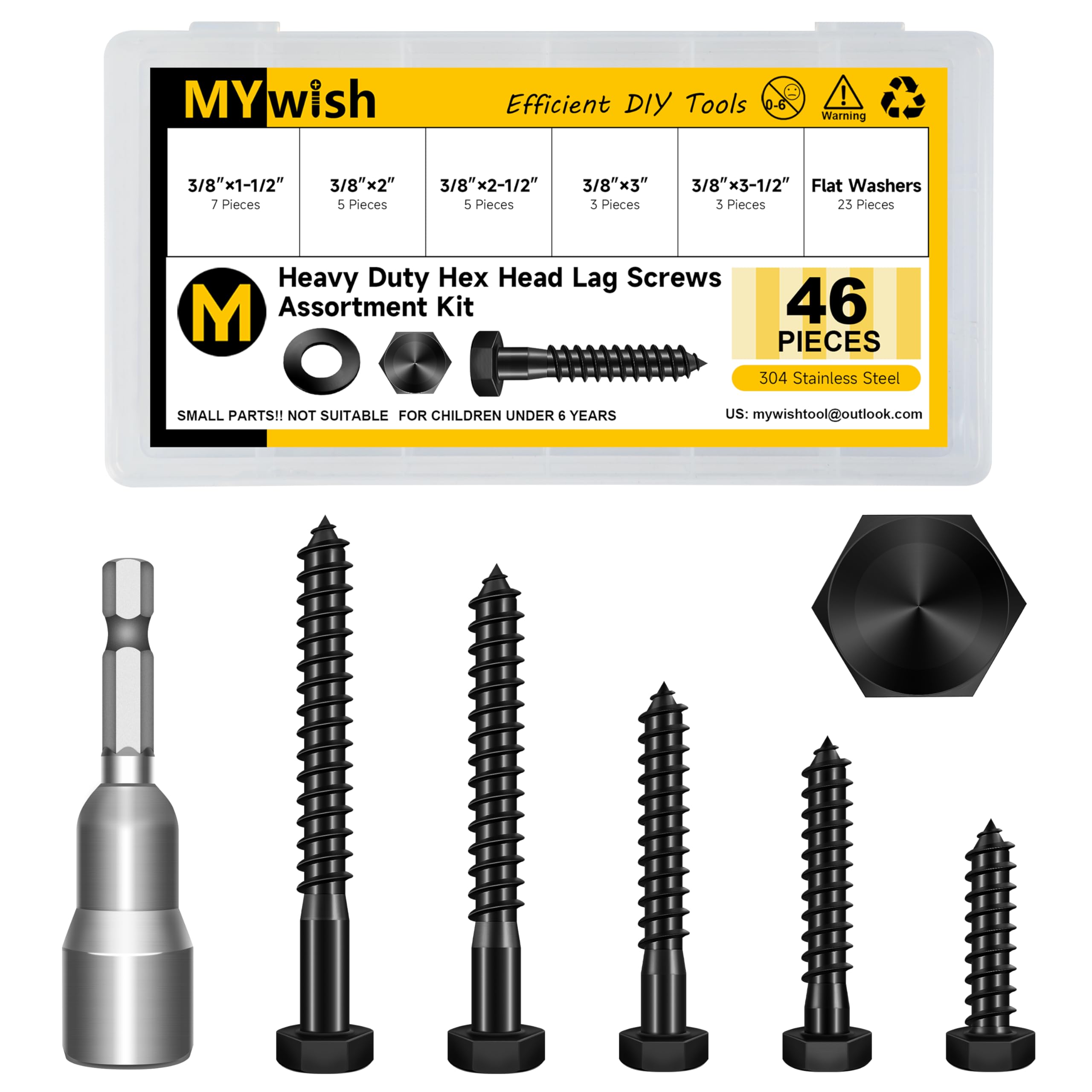 Stainless Steel Lag Screws - 20 Sets, Heavy Duty -29