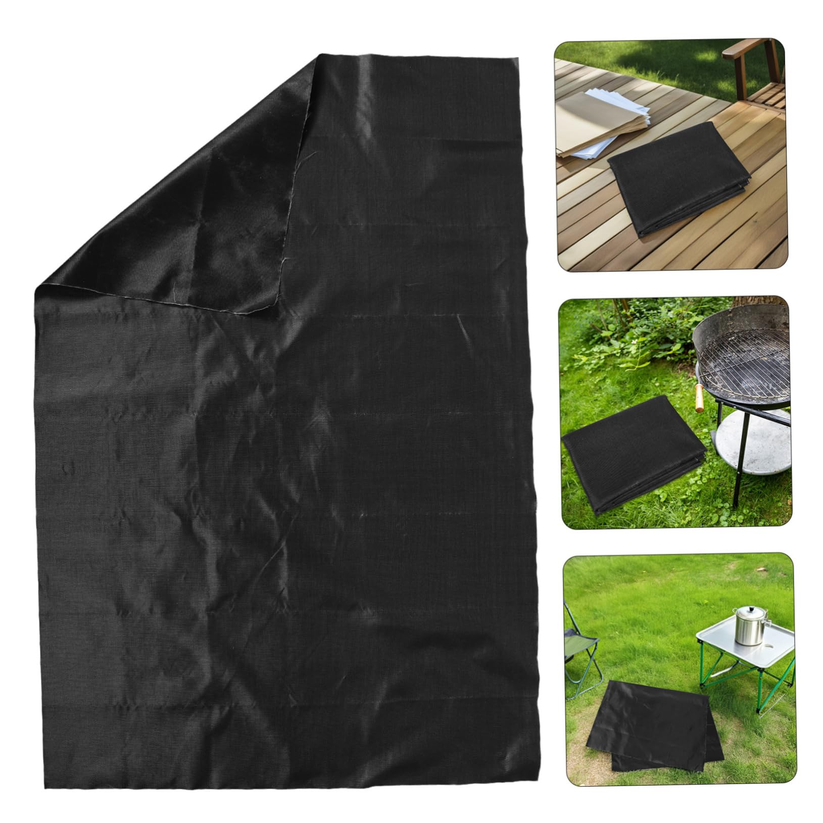 TOYANDONA Estera Ignífuga para Parrilla Resistente Al Agua y Aceite para Césped y Terraza para Barbacoa Al Aire Estera Protectora