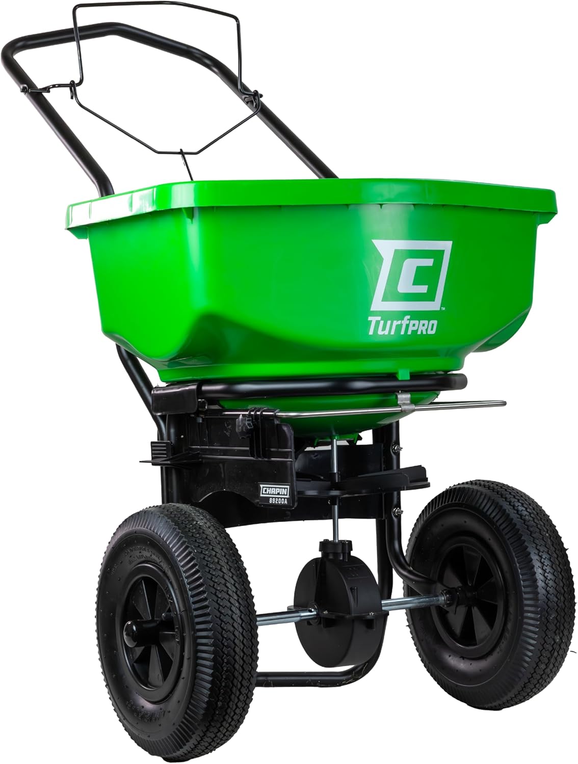 Chapin 89200A 80 lb TurfPro Broadcast Spreader - Weather-Proof Walk-Behind for Lawn Fertilizer, Seeds & Pest Control