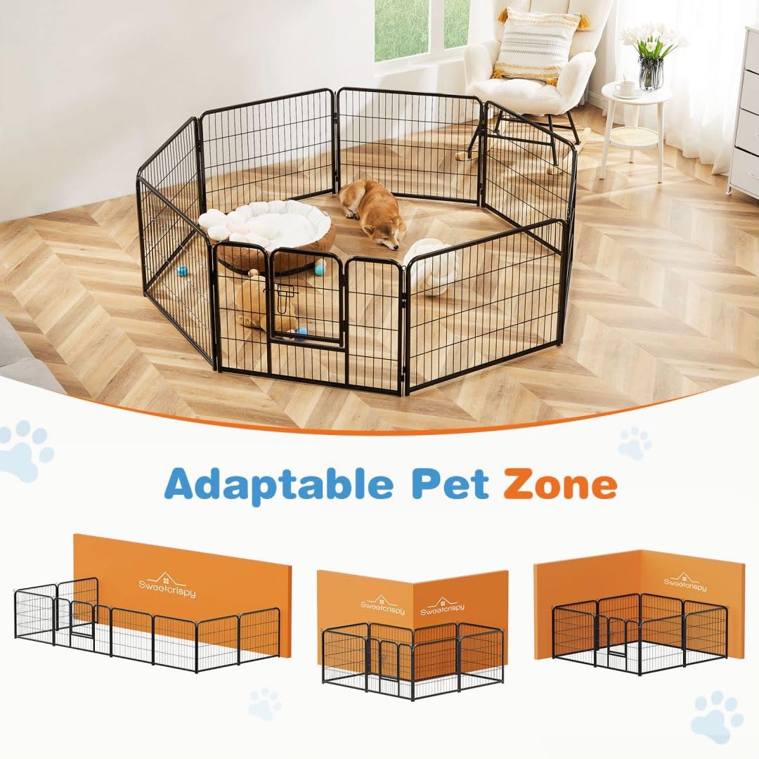 Amazon.com: Dog Playpen, 8 Panel 24” Height Puppy Fence Exercise