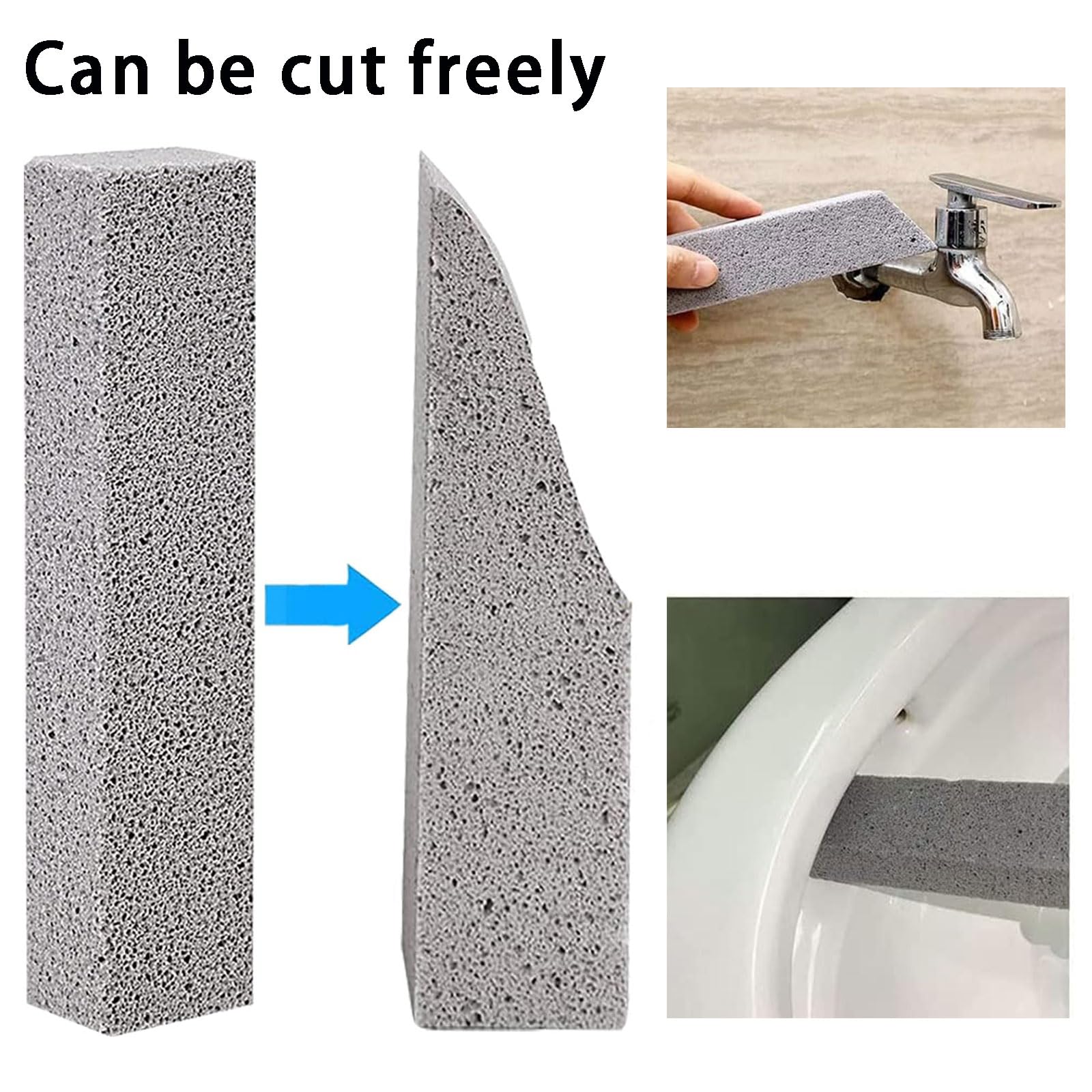 Pietra Pomice per WC, Pietra Pomice Pulizia, Cleaning Block WC, per La Pulizia di WC, Lavelli di Cucina, Piscine, Pareti Piastrellate, Griglie per Barbecue, 10 Pezzi, 15 x 3.5 x 2.5cm
