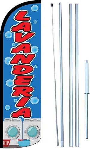 Lavanderia Swooper Kit de bandera sin viento (bandera de manga completa)
