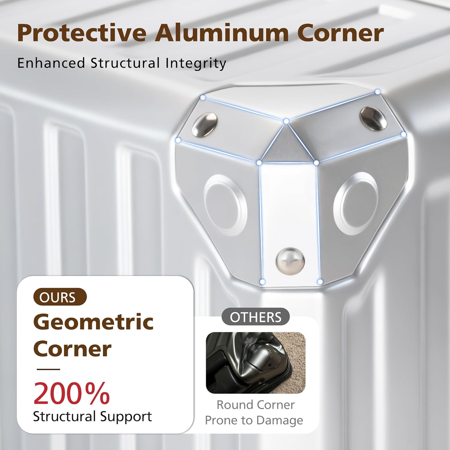 28-Inch Checked Large Luggage with Thickened Aluminum Frame, Durable PC Hardside Zipperless Suitcase with Spinner Wheels,TSA Lock,USB Charging Port,Light Gray