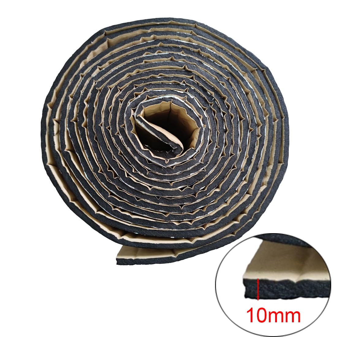 Aislamiento De AutomóViles 100/200/300/400cm x 50cm alfombrilla amortiguadora de sonido for coche 5/7/10mm insonorizada for puerta motor capó(7mmx300cmx50cm)