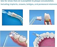 Vista 4 de Puntas de repuesto para eliminar placa compatibles con irrigadores de agua Waterpik y otros irrigadores orales de marca, reemplazo de puntas de hilo