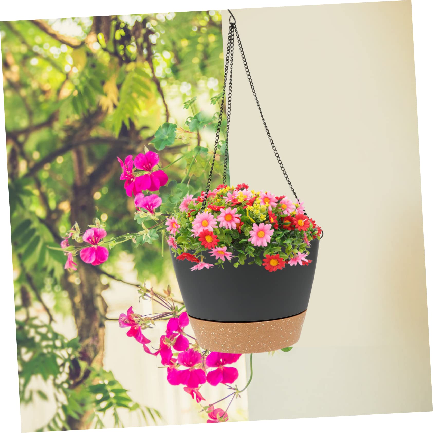 POPETPOP Plastikowy Pojemnik 2 Wisząca doniczka na orchideę doniczka ceramiczna doniczki zawieszona doniczka wiszący uchwyt na rośliny na wolnym powietrzu pojemnik plastikowy kwiatek