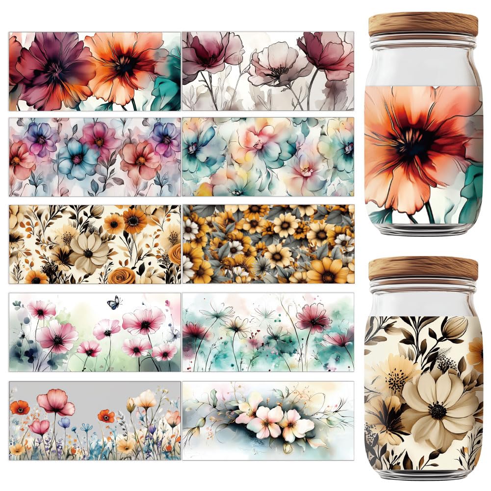 GOMAKERER 10 Sheets Transfers Stickers