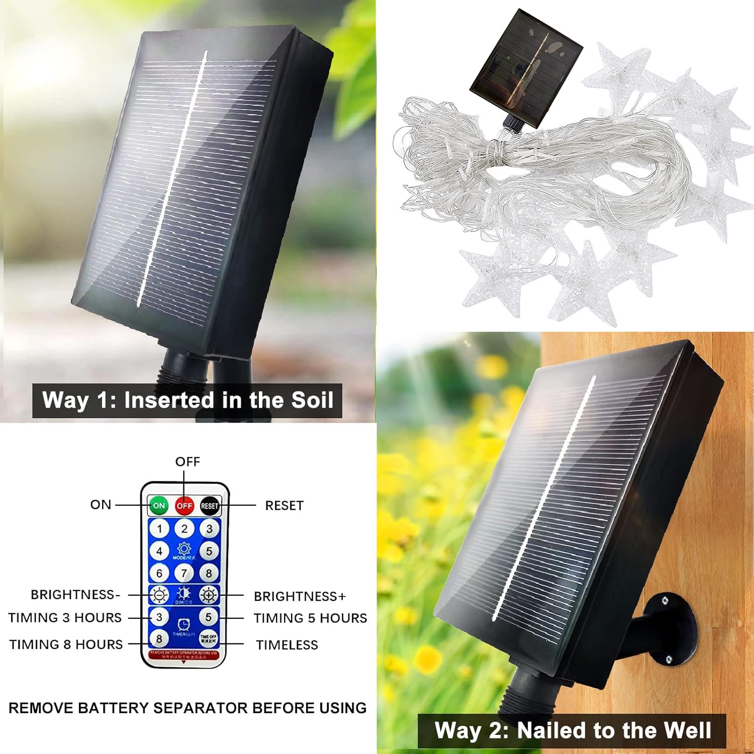Solar Lichterkette Aussen 4m 196LED Lichternetz Mit Fernbedienung Wasserdicht Hängen Lichtervorhang Dekorations Patio Licht Weihnachten beleuchtung für Garten Terrasse Hochzeit (Mehrfarbig)