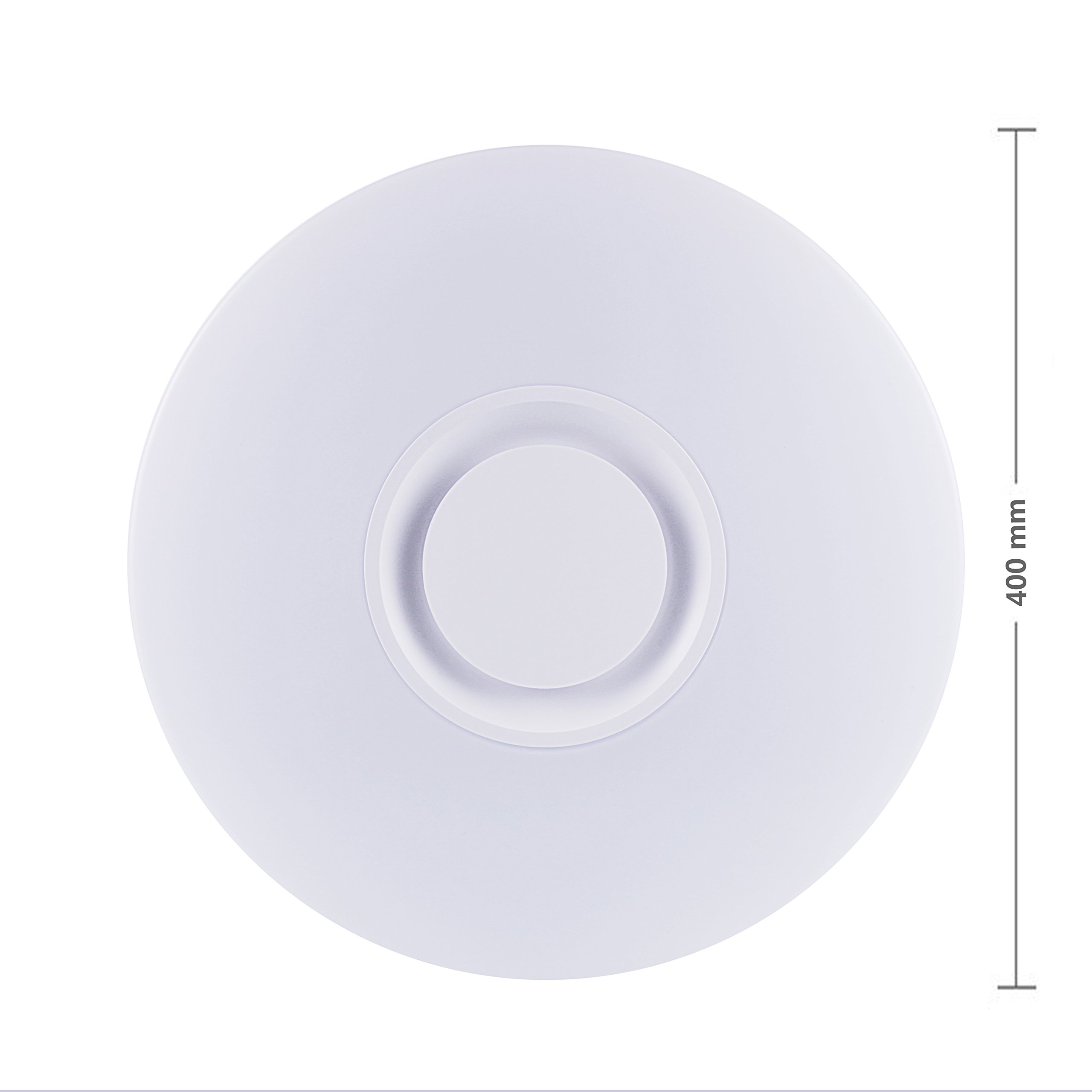 Plafoniera a LED Soggiorno Dimmerabile Soffitto Lamp + Musica il Bluetooth Oratore, 24W Lampada con telecomando Cucina acrilica Sala da pranzo Ufficio scala Soggiorno Lampadari per Feste Yoga Relax