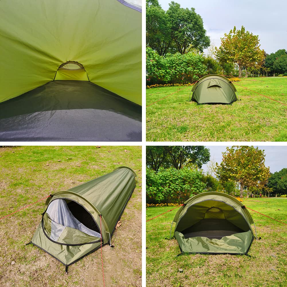 Tente Bivouac 1 Place Ultralégère – Imperméable, Portable, Montage Rapide, Avec Housse