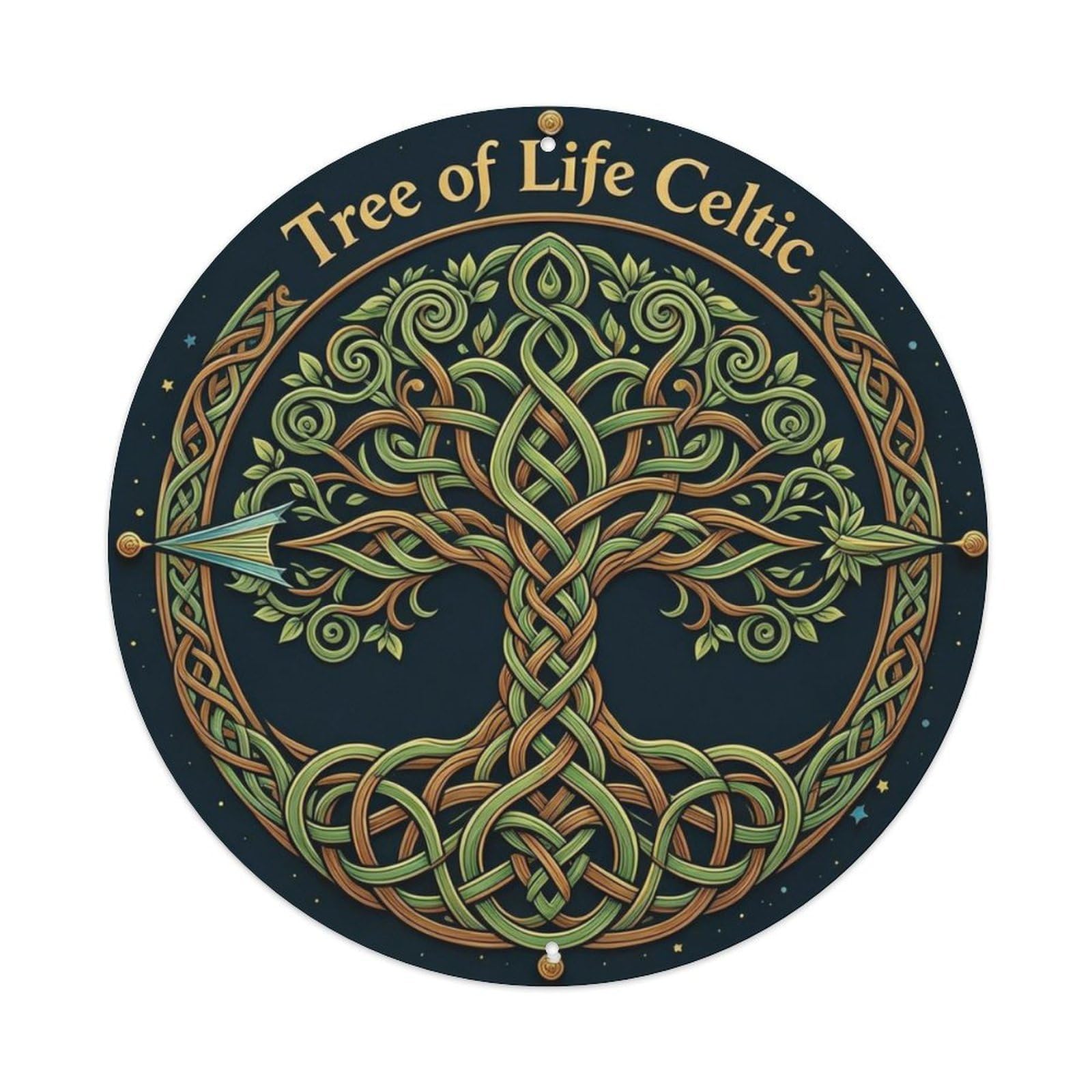 Tree Of Life Celtic Metal Tin Sign Plaque