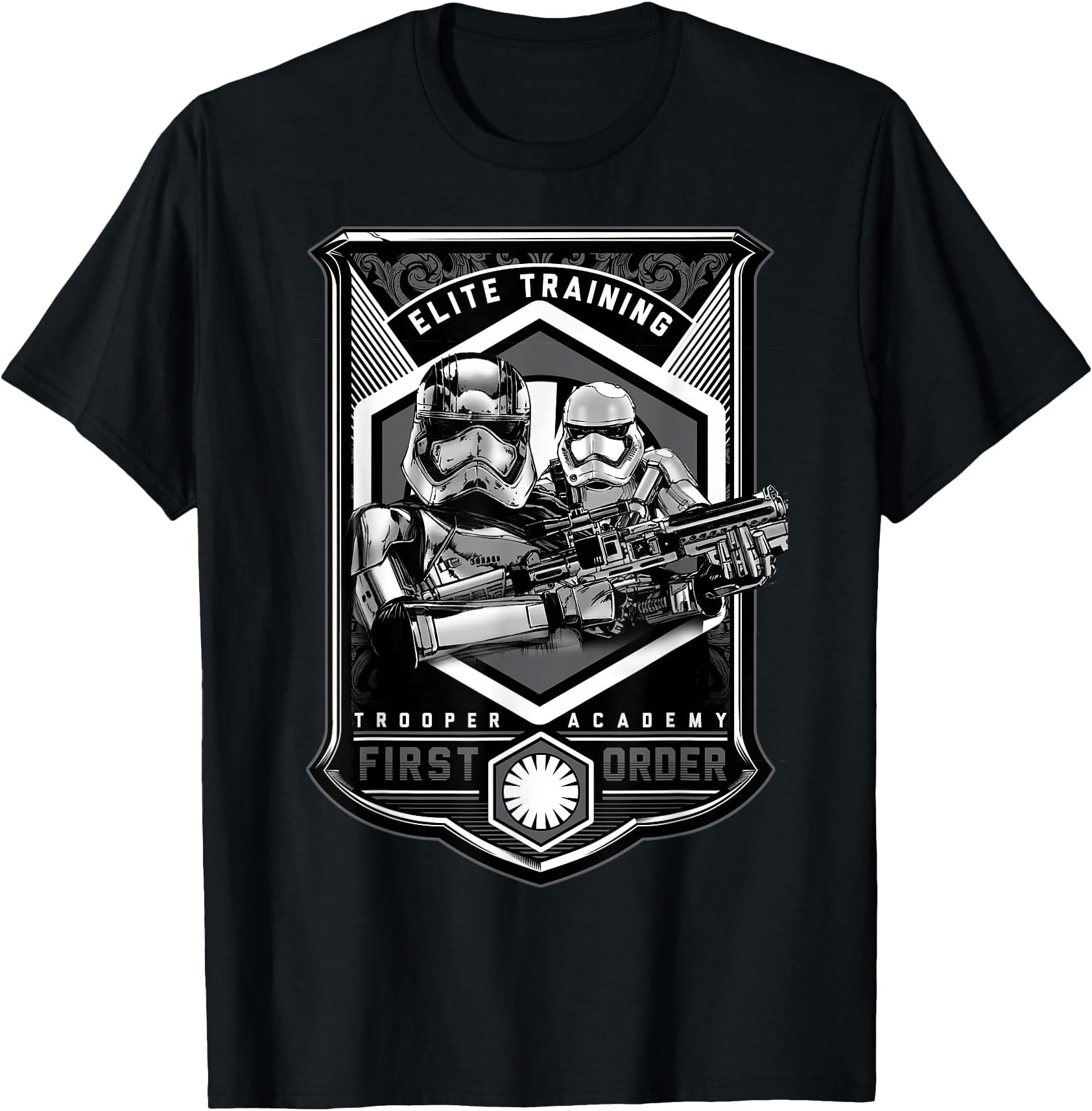 The Force Awakens Captain Phasma First Order B&W T-Shirt