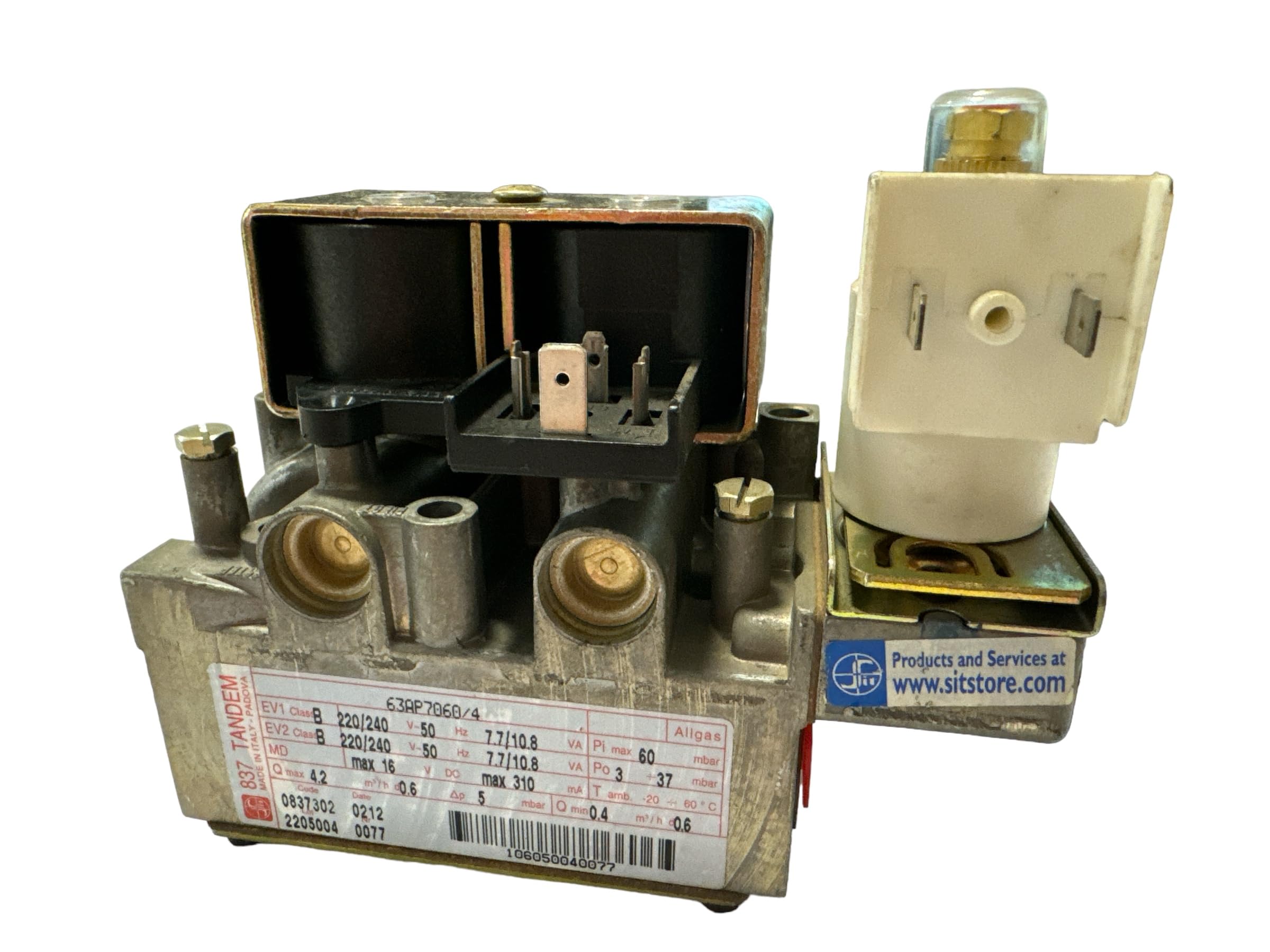 Hanicks Silver Alpha 1.021493 Immergas Sit 837 Tandem Gas Valve 0837302 Genuine Part