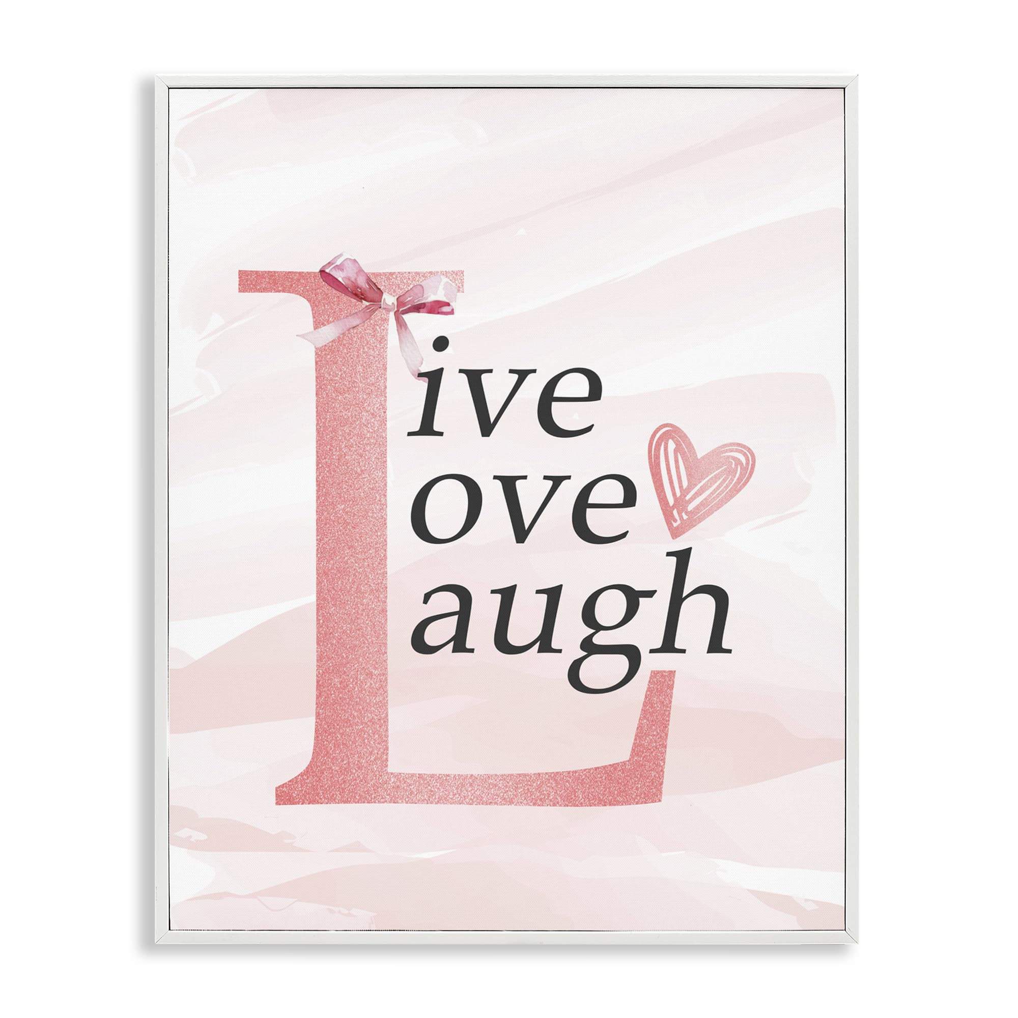 Cadre Live Love Laugh Stupell Industries tableau blanc pastel salon et chambre