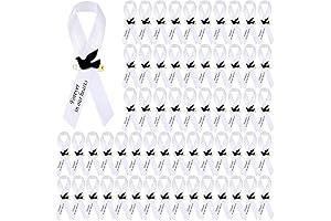 50 Pcs Pin Me Dove Funeral Ribbons