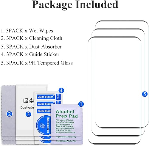 Miniatura 6 de Paquete de 3 protectores de pantalla para Samsung Galaxy S21 Ultra 5G Premium HD Película de vidrio templado de dureza 9H, compatible con fundas,