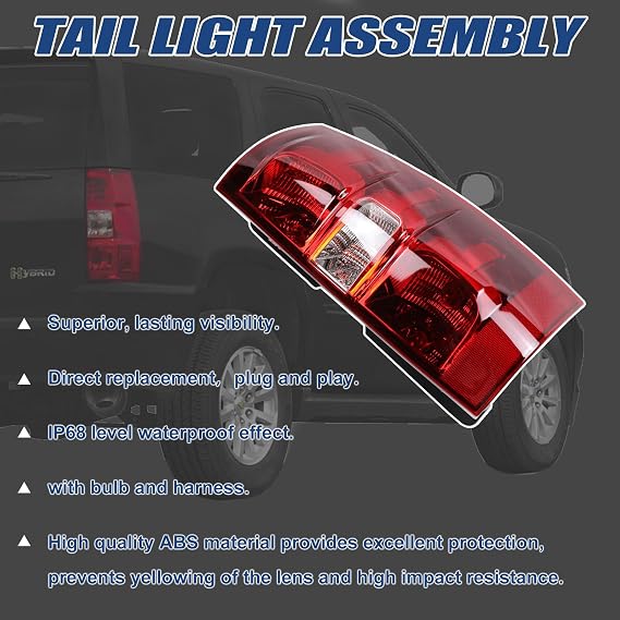 Tail Lights Assembly Compatible with 2007-2014 Chevy Tahoe Suburban