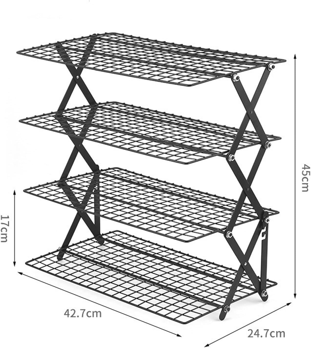 Usoway Beach Table Outdoor Camping Meal Rack Iron Art Rack Storage Portable Rack Picnic Stand Foldable Table, 665599