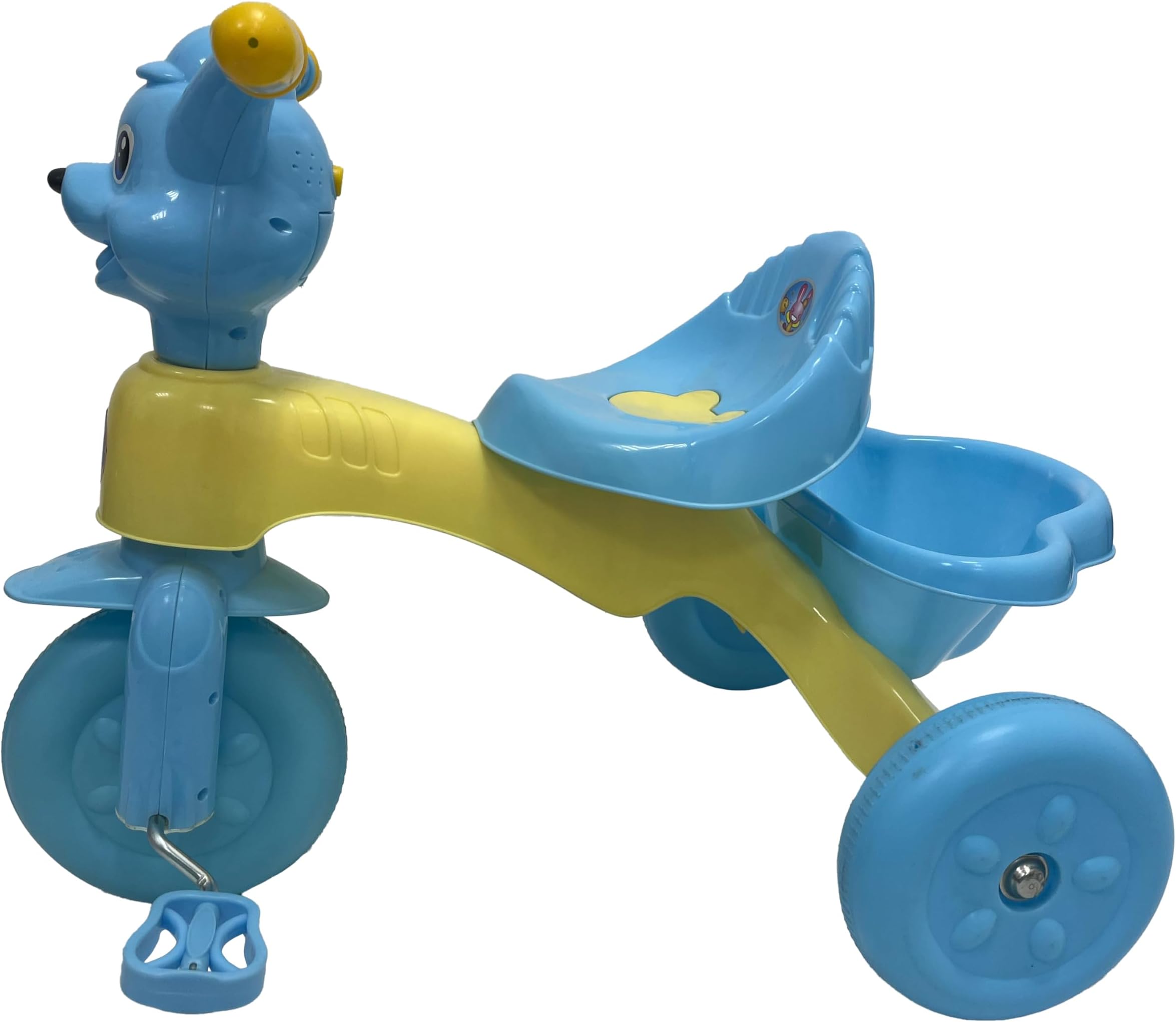 Lovely BabyLB 988 Smart Design Kids Tricycle with Music & Rear Basket - Durable Plastic Wheels Toddler Trike for Boys & Girls
