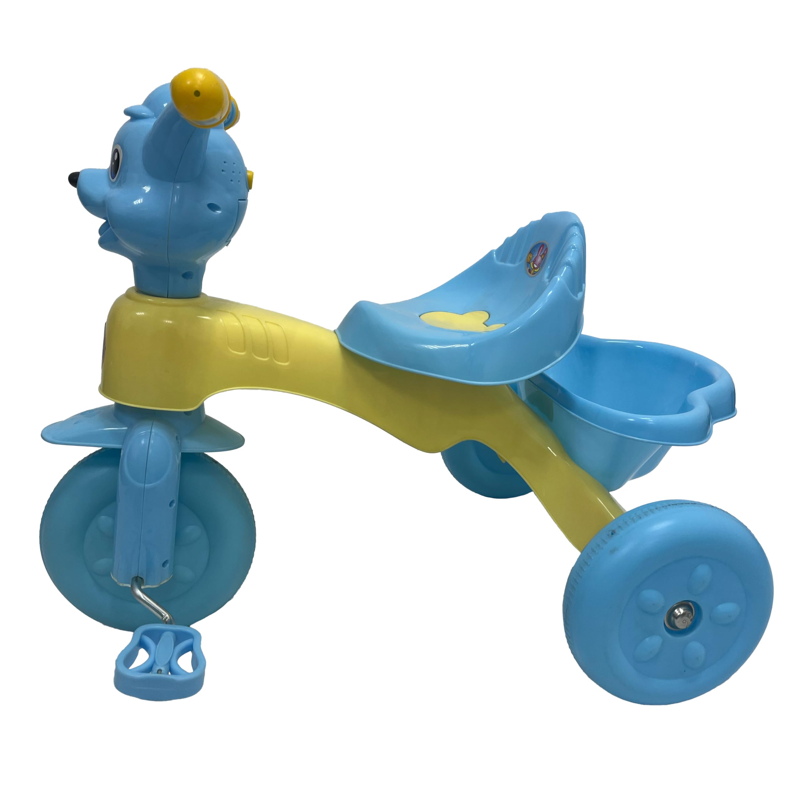 Lovely BabyLB 988 Smart Design Kids Tricycle with Music & Rear Basket - Durable Plastic Wheels Toddler Trike for Boys & Girls